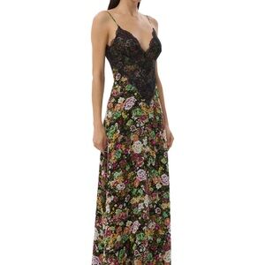 AFRM PRIANKA VINTAGE FLORAL LACE MAXI